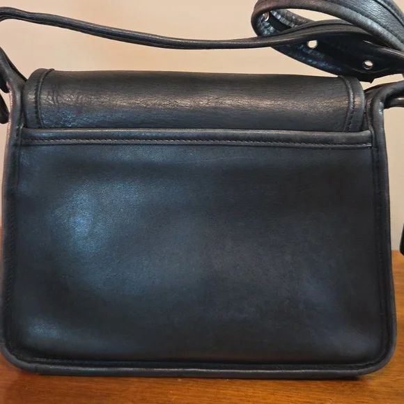 Coach Rambler's Legacy 9067 Leather Shoulder Crossbody Bag Purse Black Vintage - Picture 9 of 15
